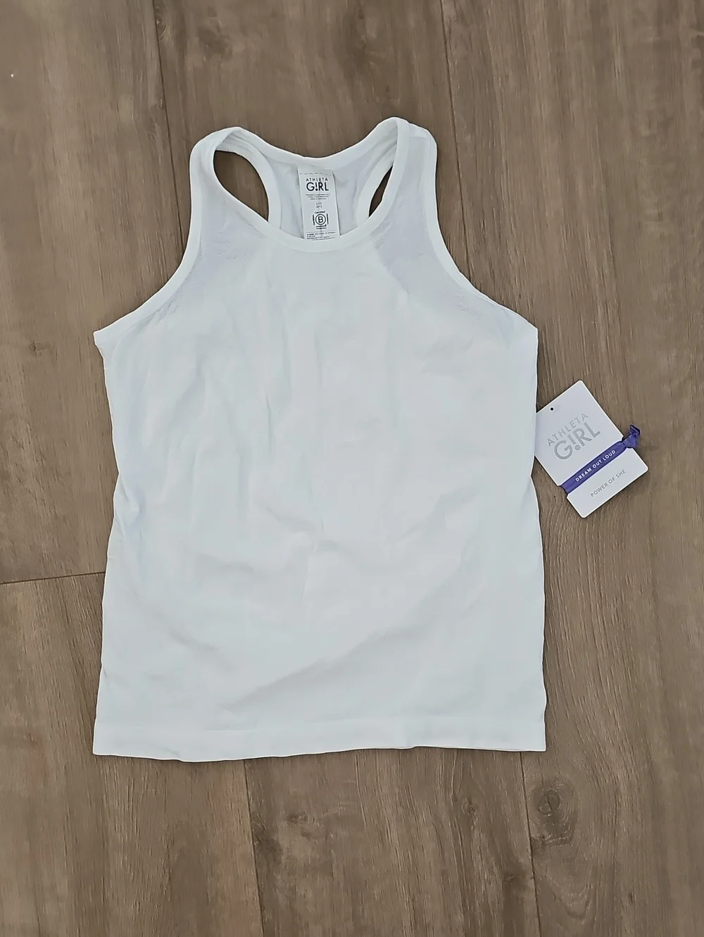 Athleta Girl White Power Up Tank Size 12